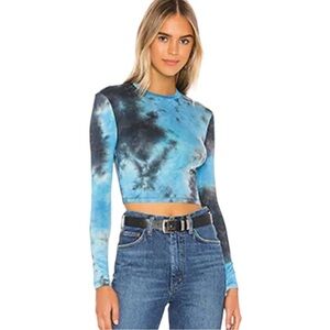 Privacy Please Time Travel Tie Dye Cropped Top S
